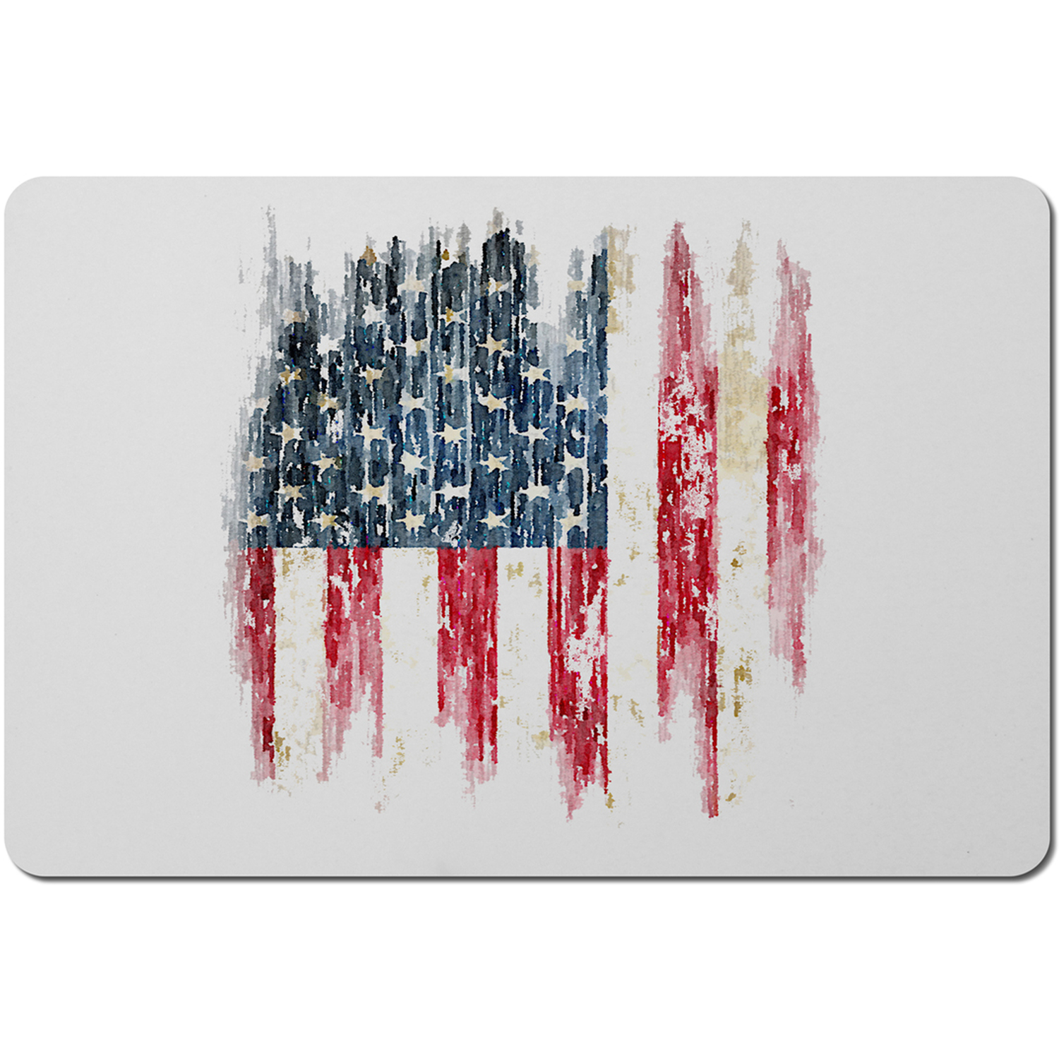 American Grunge Flag Placemat - Red