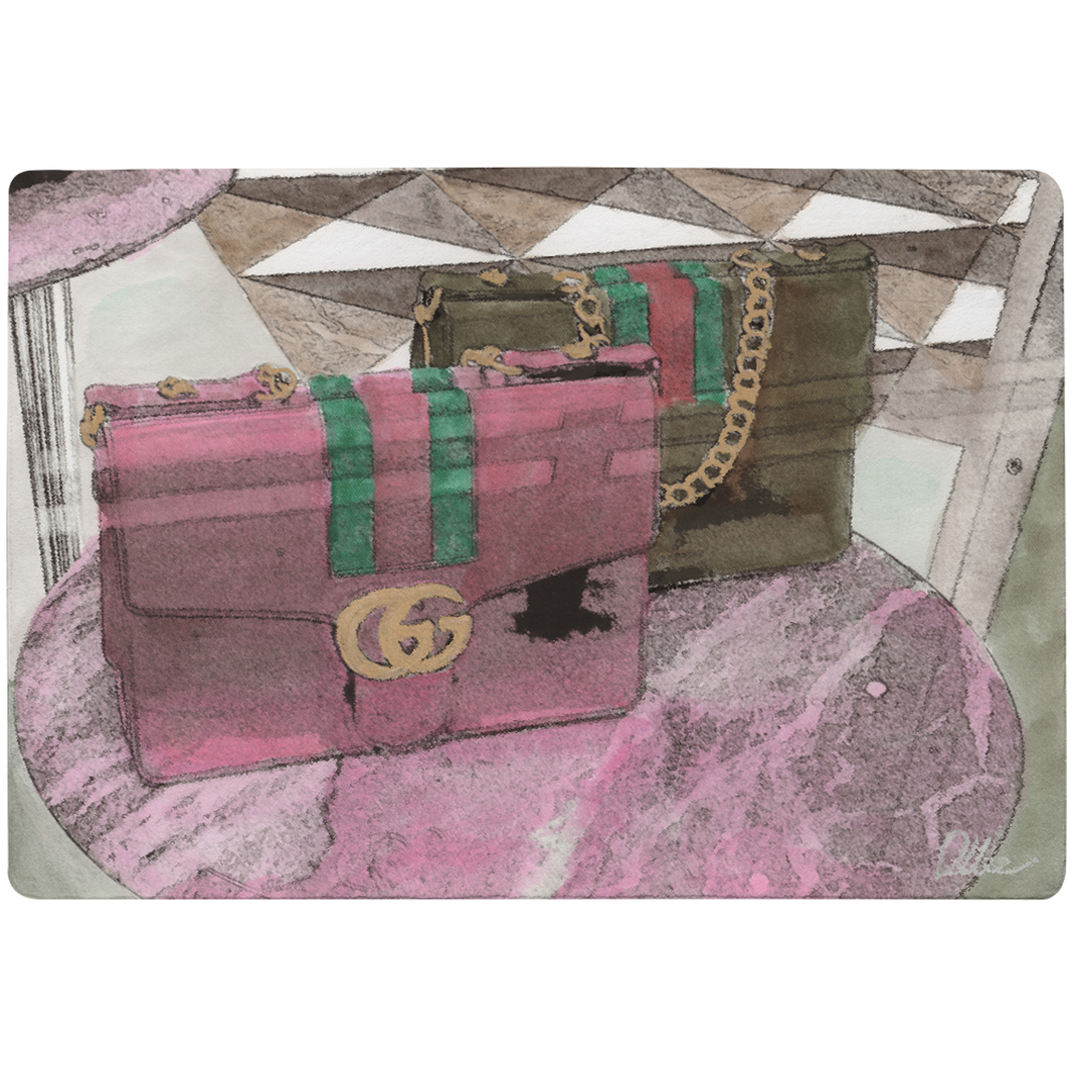 Bag Selection Rug - Pink / 150cm thumbnail