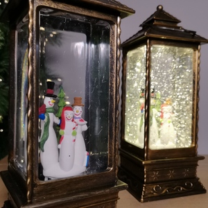 9.25 Inch Clear Acrylic Water Spinning LED Christmas Tree with Timer main image 1