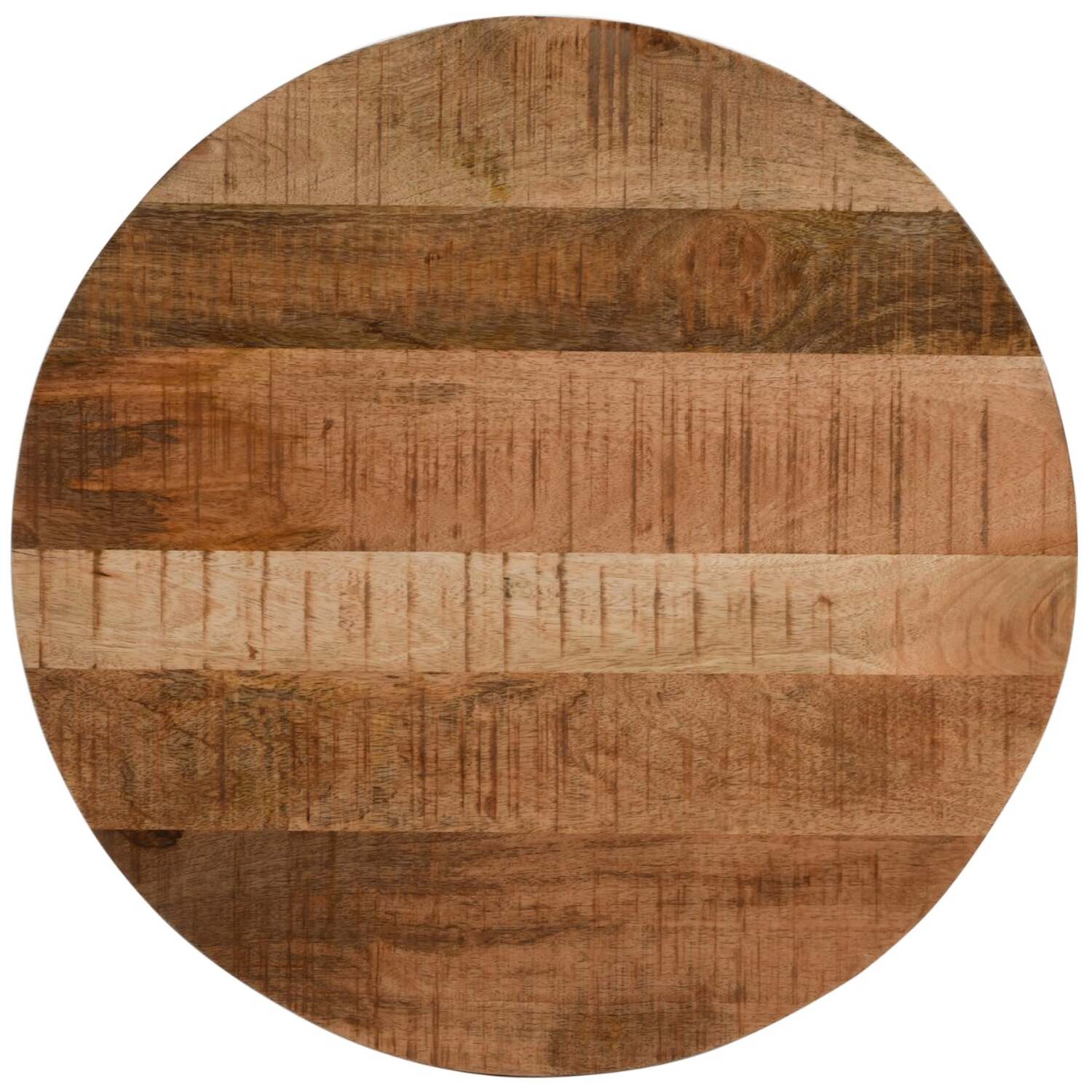 Merlin Mango Wooden 4 Seater Round Dining Table - Brown