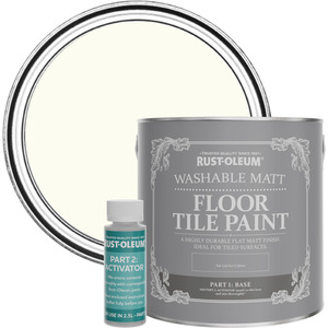 Rust-Oleum Washable Matt Floor Tile Paint - Porcelain 2.5L