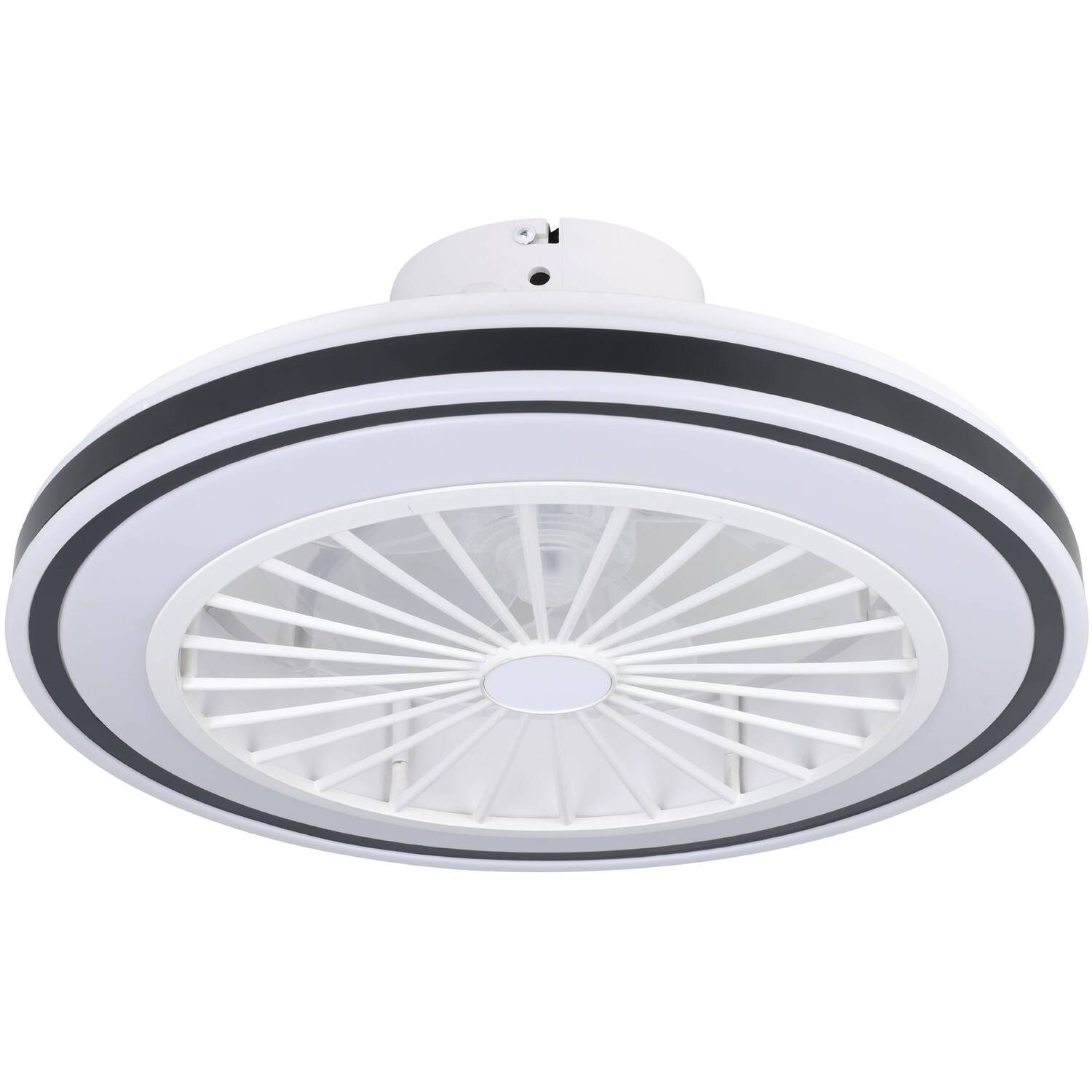 EGLO Almeria White Compact Ceiling Fan With Light - White, Black thumbnail