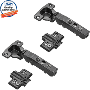 Black plated Full Overlay Mounting Clip Cruciform Plates for Cabinet Hinge