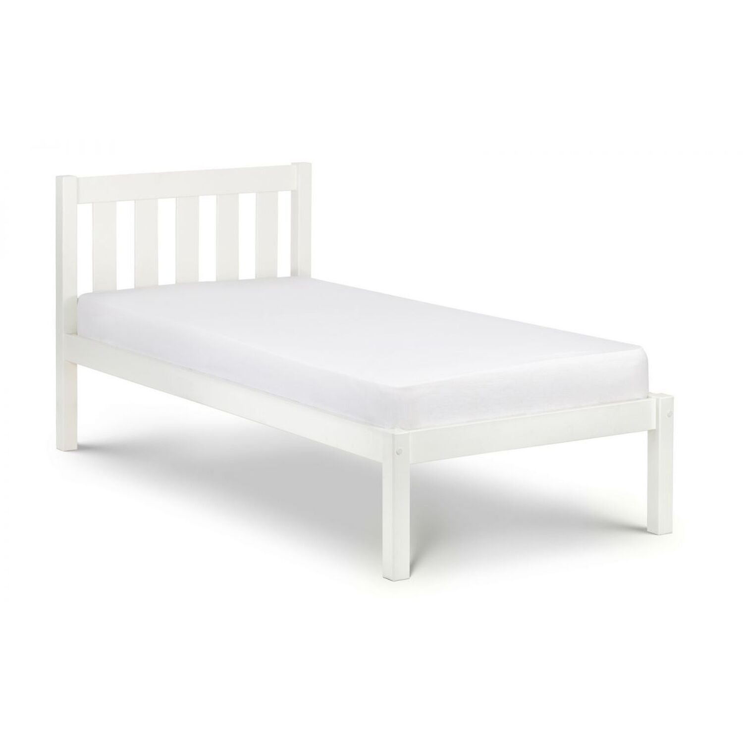 Solid Pine Low Foot End Bed - Surf White Double