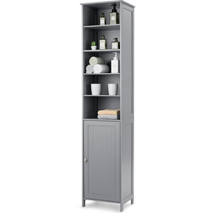 Bathroom Tall Cabinet Slim Freestanding Storage Organizer