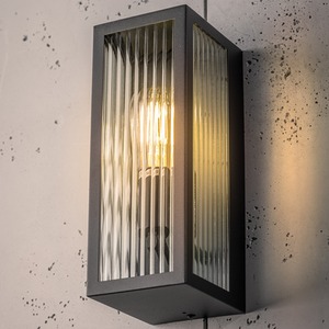 STELLA Bevelled Glass Outdoor Box Wall Light