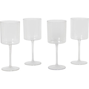 Pack of 4 Clear Wine Glasses