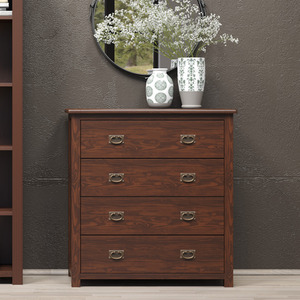 Boston Dark Four Drawer Chest