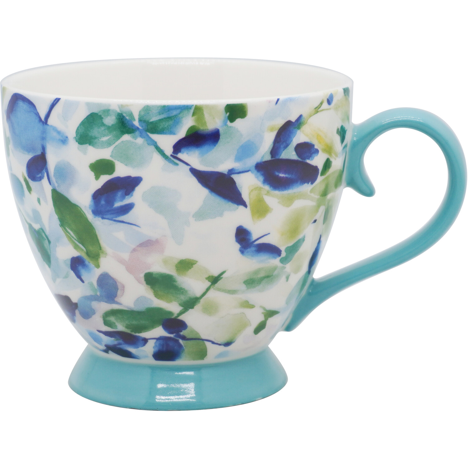 Image of Blue Floral Print Mug