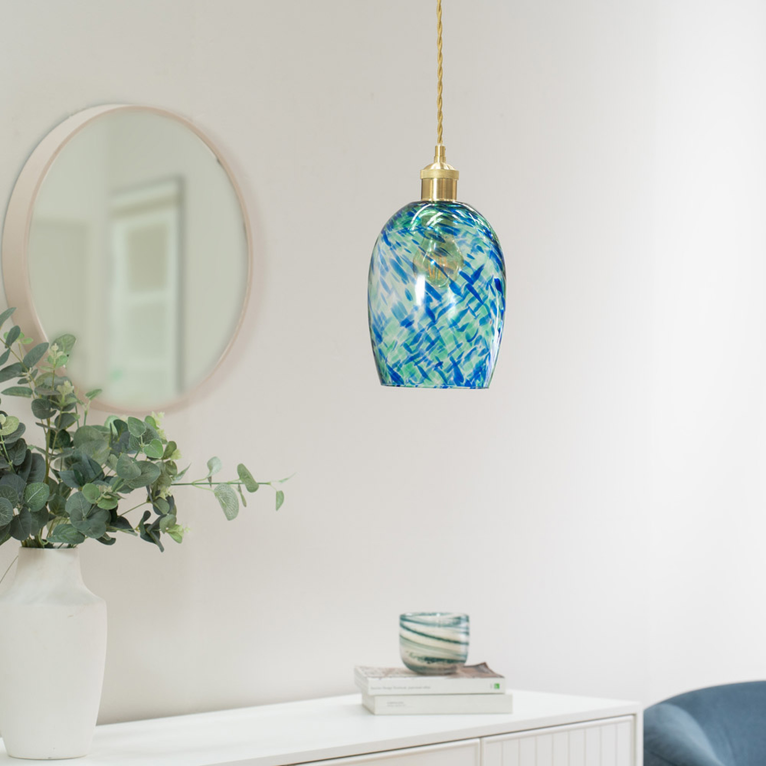 Image of India Confetti Glass Ceiling Shade with&hellip;