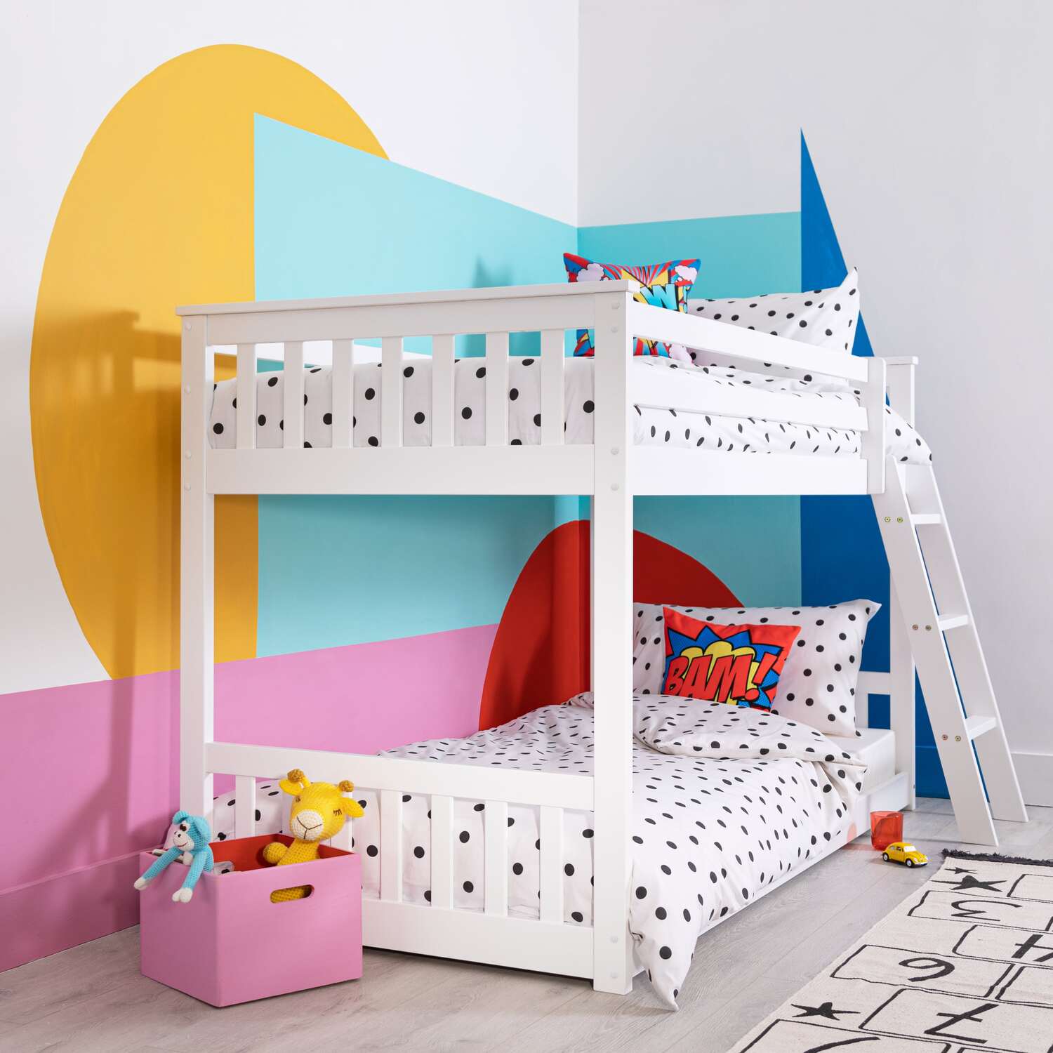 Harri Low Bunk Bed - White