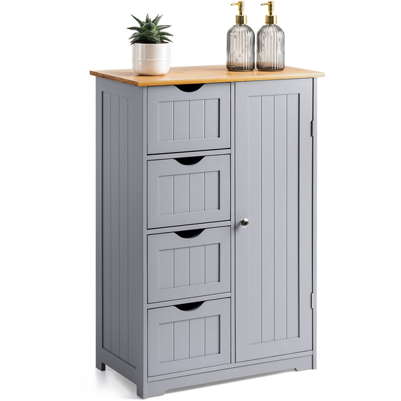 Bathroom 4 Drawer 1 Door Cabinet