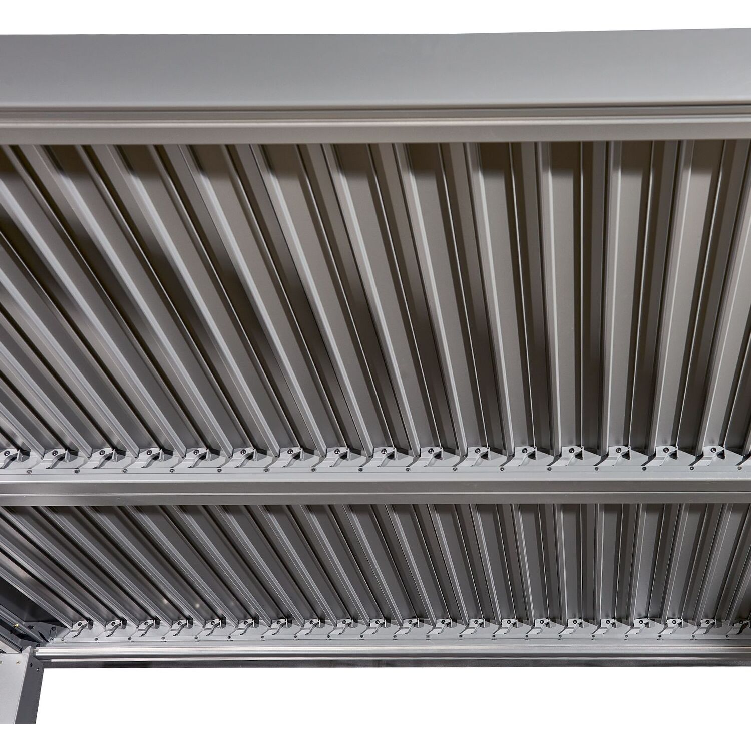 Aluminium 4m Rectangular Louvered Pergola - Charcoal