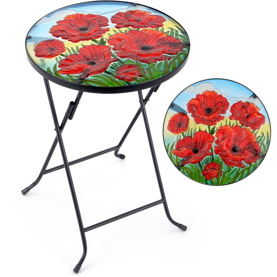 Poppy Glass Top Bistro Table