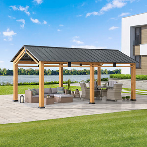 Cedar Wood Gazebo Diran - 6.03m x 3.36m, Anthracite
