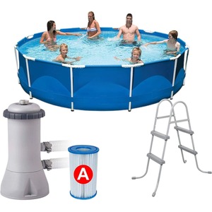 Metal Frame Pool with Filter Pump and Ladder