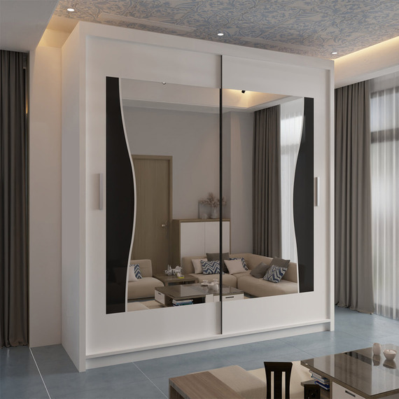 Sliding Wardrobe with Modern Storage Design