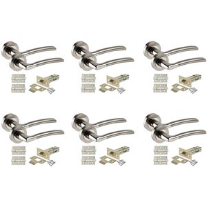 Indiana Door Handles On Rose Duo Finish