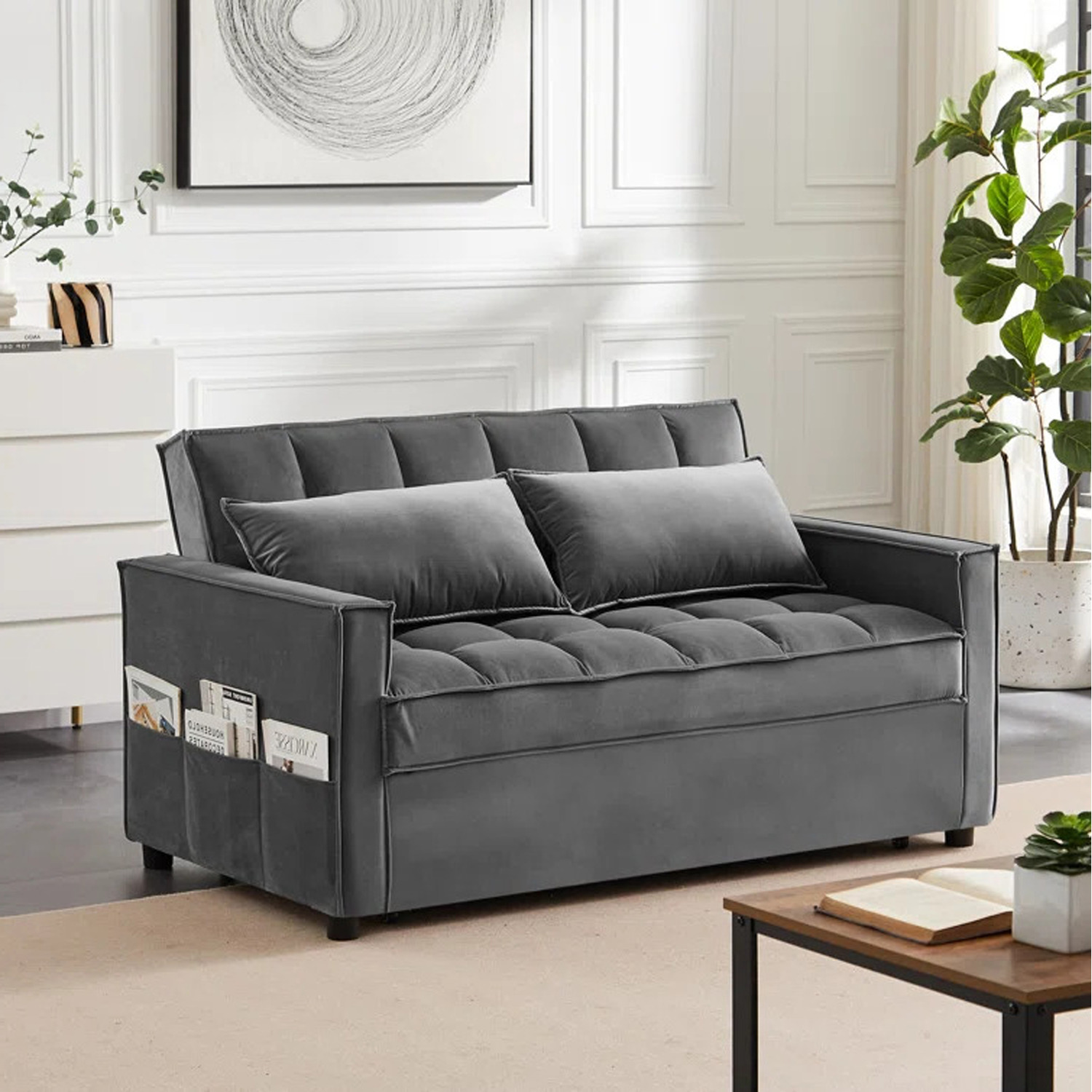 Mallard 2 Seater Sofa Bed - Grey