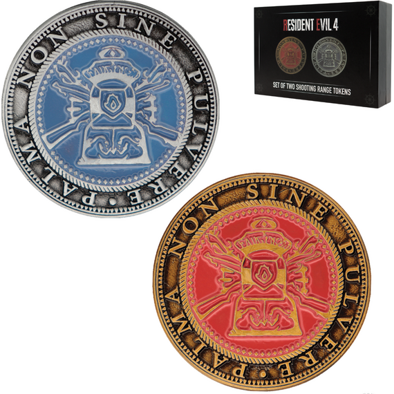 Resident Evil 4 Set of Two Metal Shooting Gallery Tokens