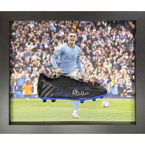 Phil Foden Signed and Framed Manchester City Boot