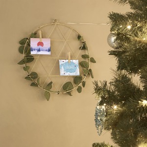 Christmas Leaf Wall Light and Hanging Photo Display