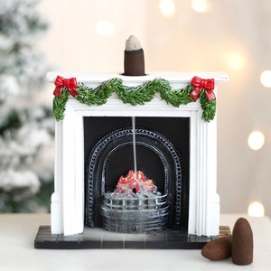 Christmas Fireplace Backflow Incense Cone Burner