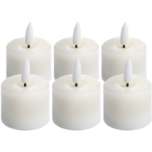 Luxe Natural Glow Led Tealight Candle Set Of 6