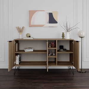 Dark Oak Clara Console Sideboard Display Unit shot 10616264
