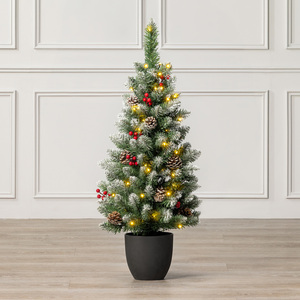 Pre-Lit 3ft Pine Cone And Berry Tree