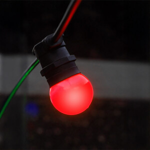G45 Bulb, E27 Base, Plastic Cover Red