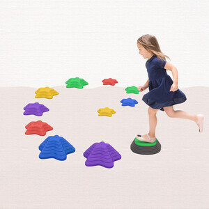 ZONEKIZ 11 Pieces Kids Stepping Stones, Balance Obstacle Course Sensory Play