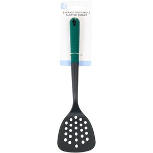 My Kitchen Emerald Geo Handle Slotted Turner