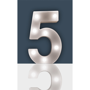 3D LED Number Signs - 5