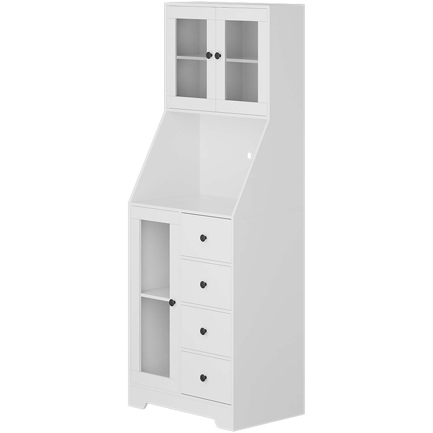 Kitchen Storage Cabinet Sideboard For Dining Room - White Acrylicboard