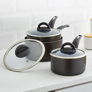 Cerasure 3 Piece Saucepan Set Graphite