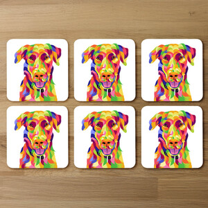 Amazing Illustration of Dog Pop Art Designer Coaster Set