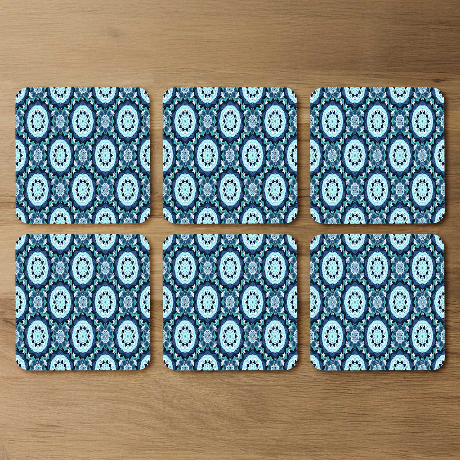 Image of Boho Magic Symbol Coaster - Blue