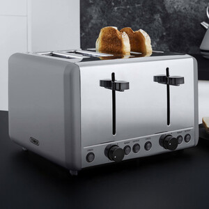 Sera 4 Slice Toaster Black Smoked Black Trim