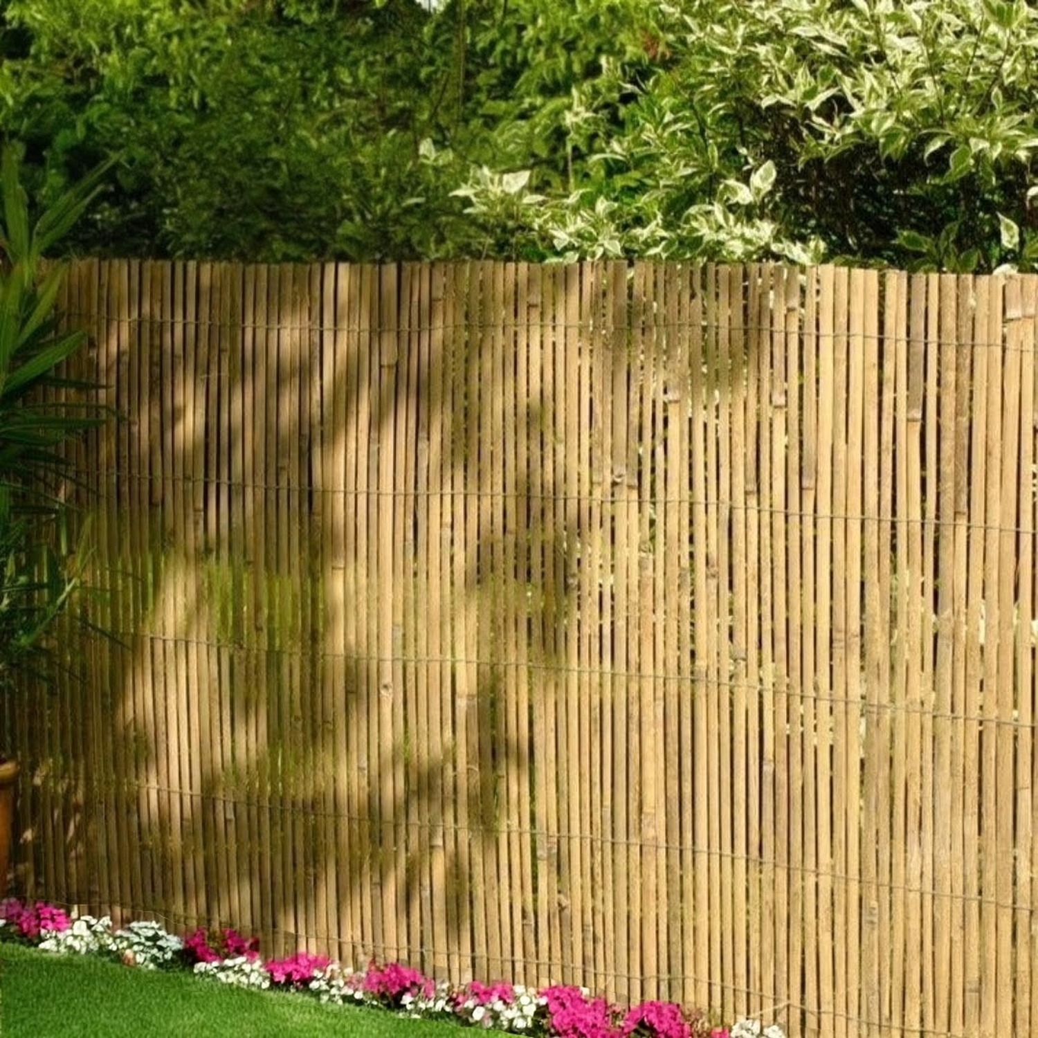 4m x 2m Bamboo Split Slat Fencing Screening Rolls for Garden Outdoor ...