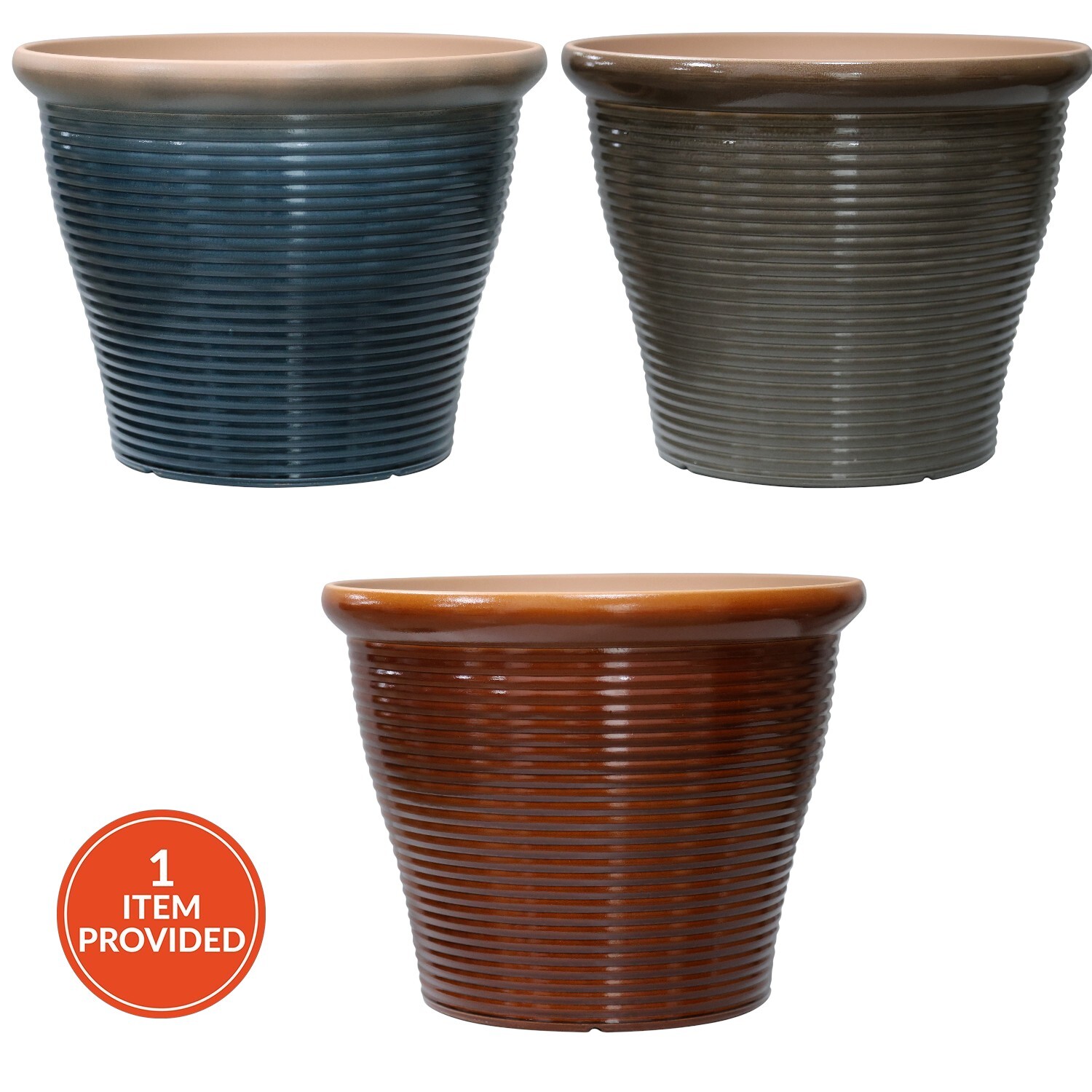 Glazed Ceramic Effect Planter
