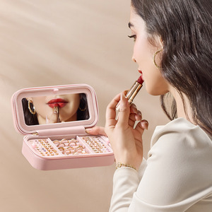 SONGMICS Travel Jewellery Box Case with Mirror
