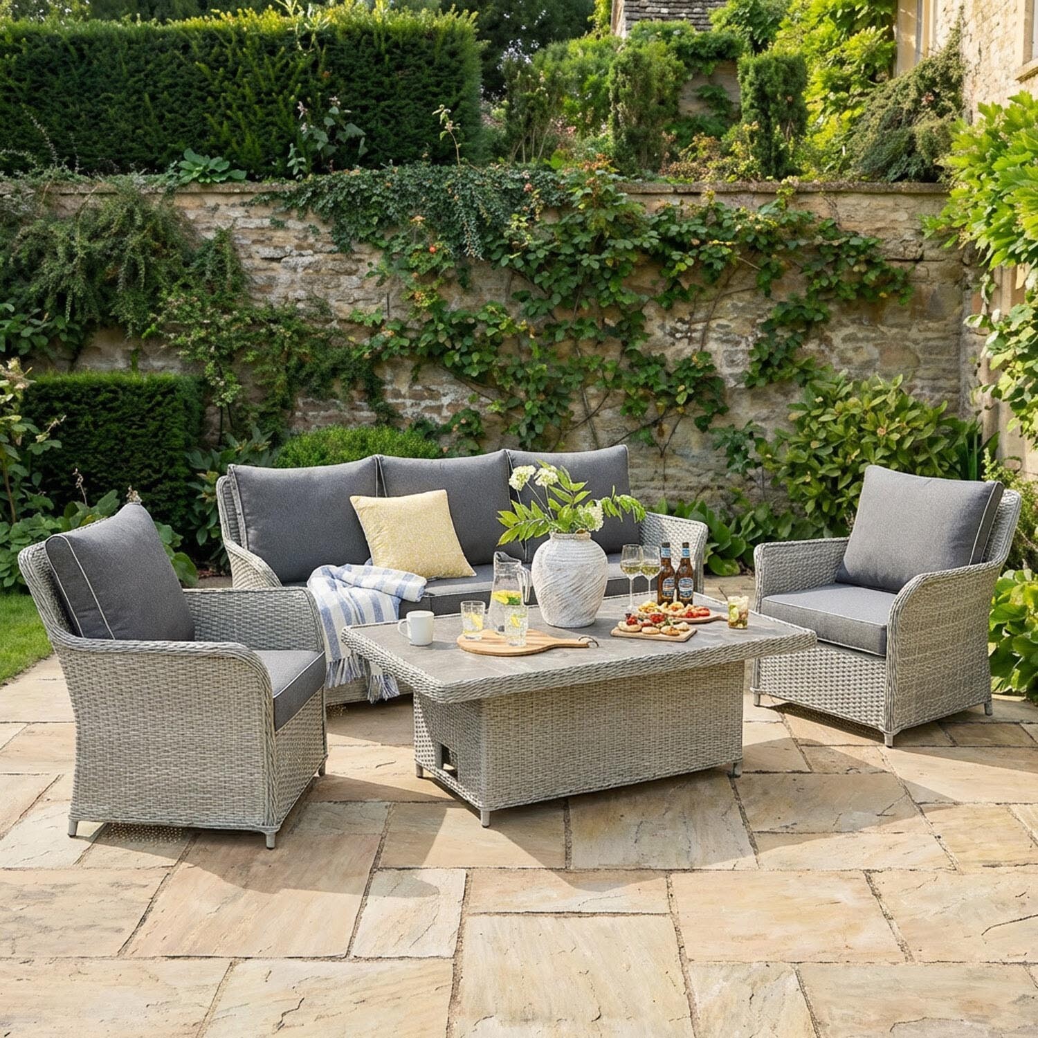 Antonia Sofa Set - Grey