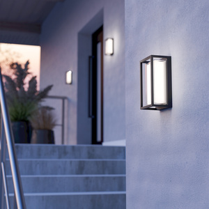 Eglo Genovese Outdoor LED Wall Light, TriColour, Microwave Sensor, IP65