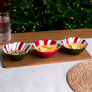 Pack of 3 Candy Cane Dip Bowls
