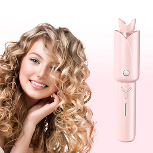 Wireless Automatic Hair Curler Rechargeable Ceramic Curling Iron