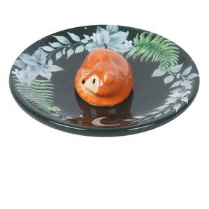 Fox Trinket Dish Ceramic Jewelry Treasure Holder