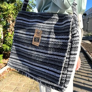 Soft Banjar Laptop Bag - Grey Stripes, Stylish  Durable for Work  Travel