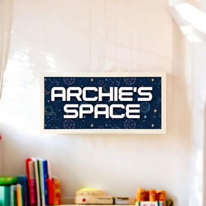 Space Boys Room Framed Personalised Wall Art