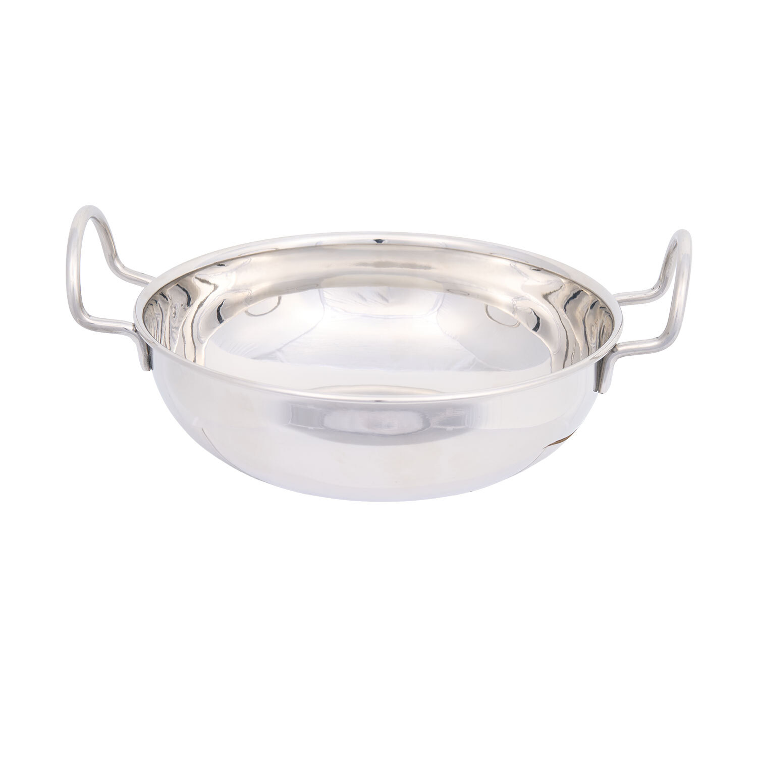 Stainless Steel Balti Dish - Silver